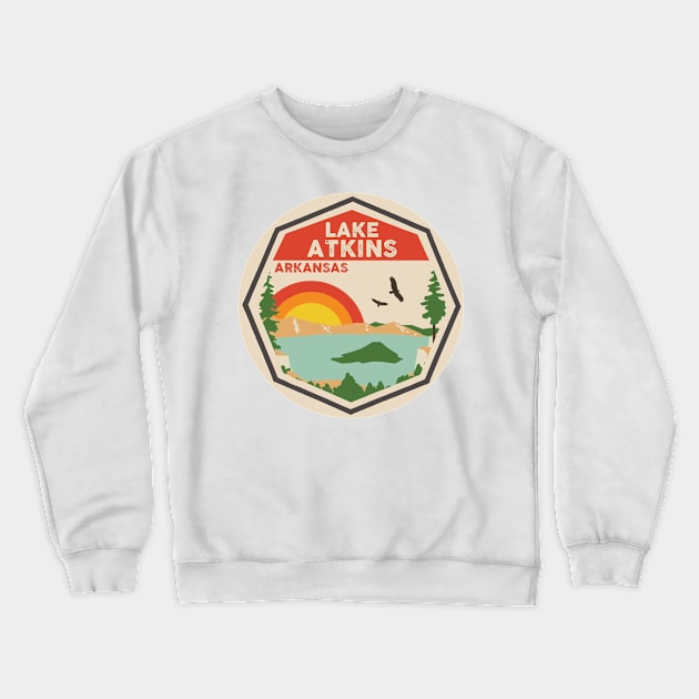 Lake Atkins Arkansas Colorful Scene Crewneck Sweatshirt by POD4